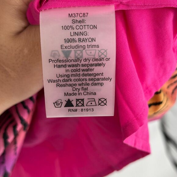 NWT Anthropologie PLENTY BY TRACY REESE Dress Medium Pink Zebra Print Babydoll - Picture 10 of 14